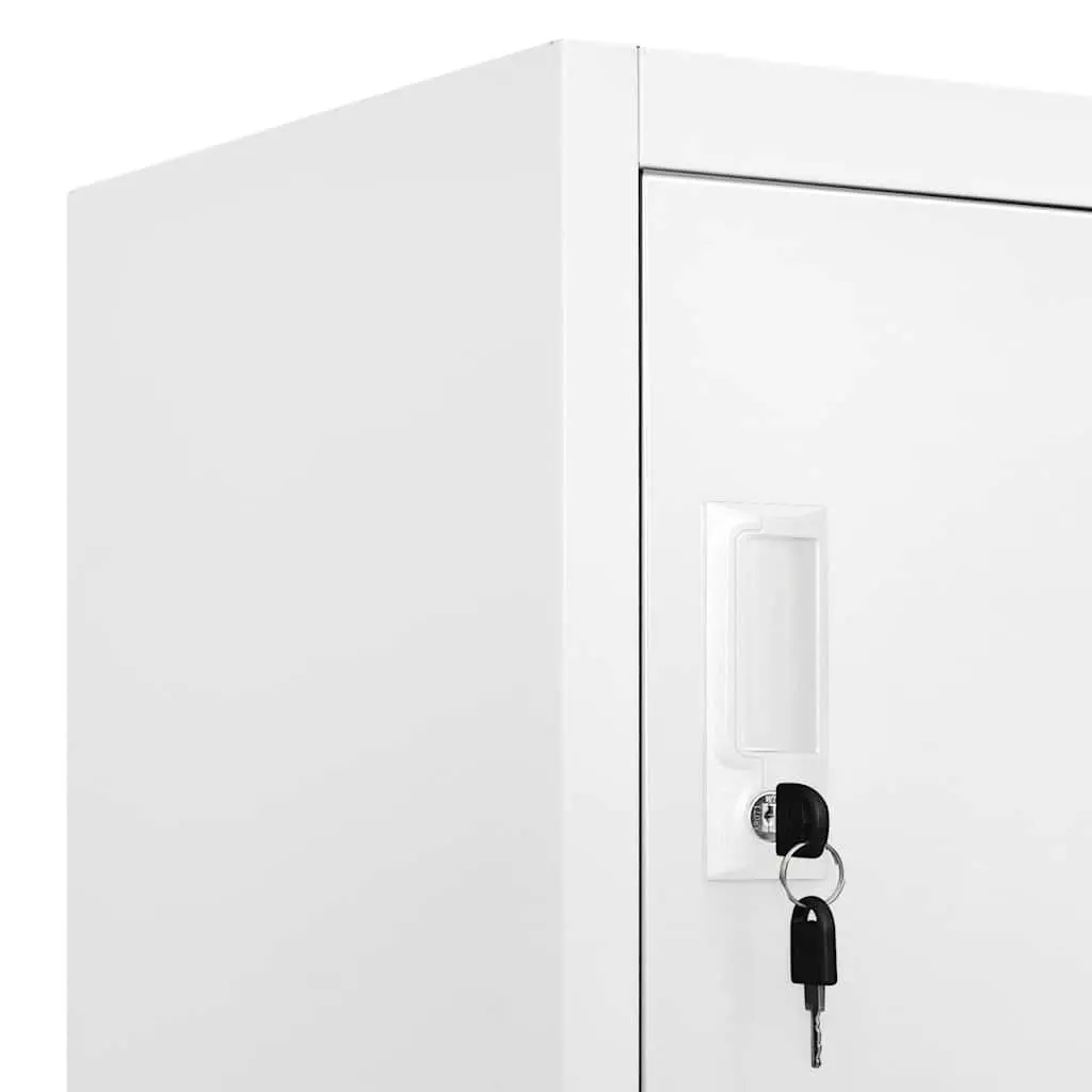 Metal Locker Cabinet Lockable Doors 18 Compartments Grey Sheet Metal