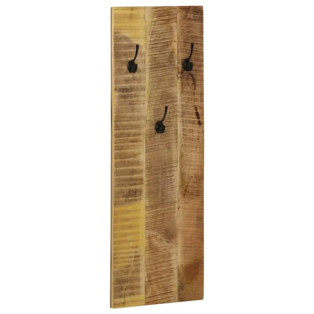 Wall-mounted Coat Rack Set 2 pcs Solid Mango Wood Brown Vintage Style Home Decor