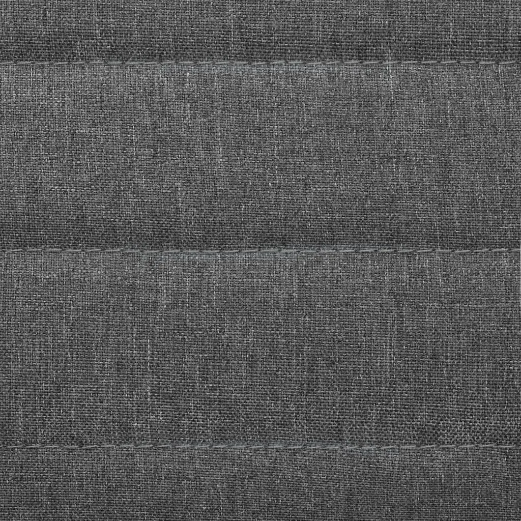 Dining Chairs Padded Backrest 2 pcs Grey Fabric