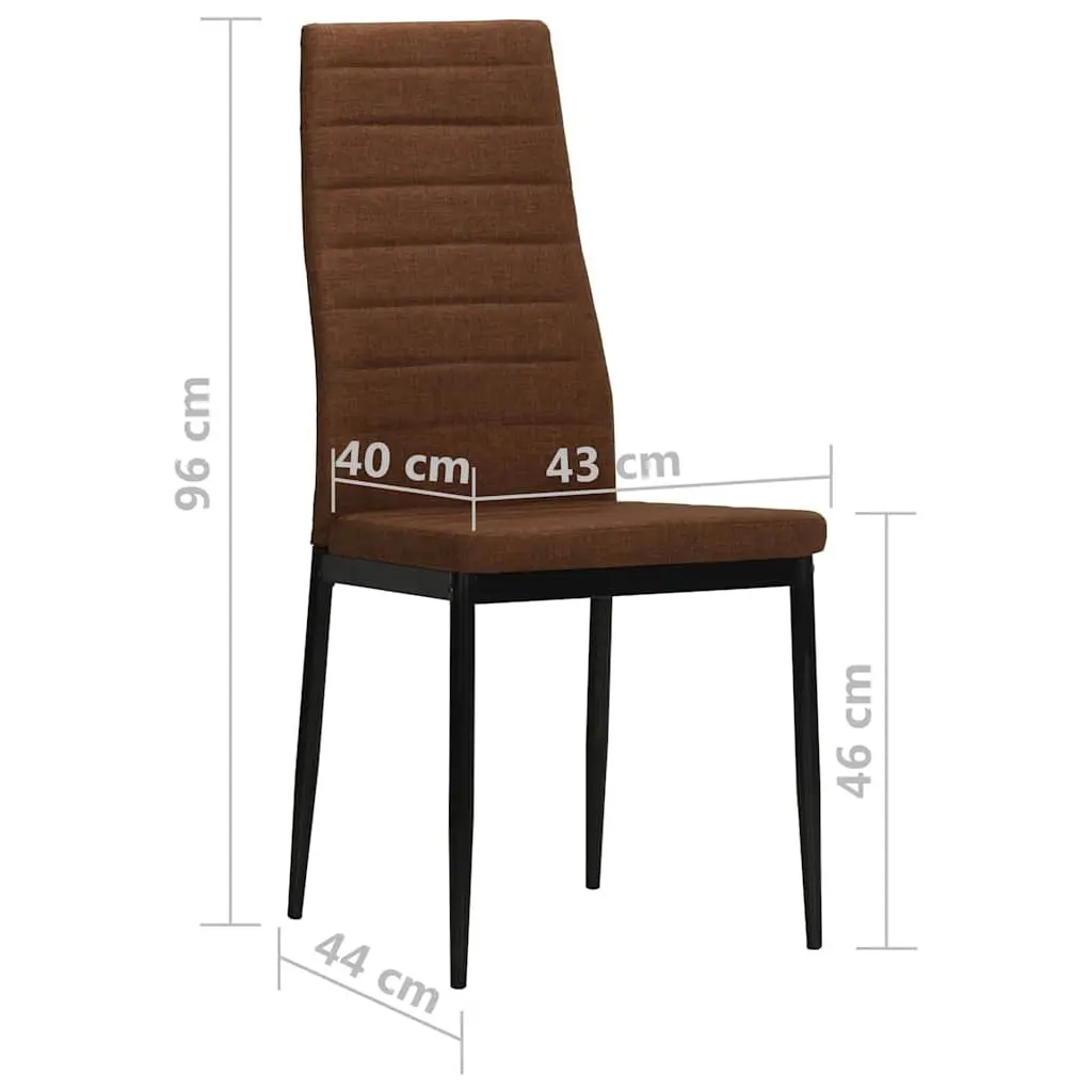 Dining Chairs Padded Ergonomic Brown Set of 2