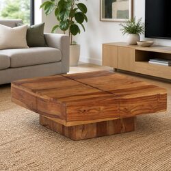 Coffee Table 80x80x30 cm Solid Acacia Wood Brown Accent Side End Living Room