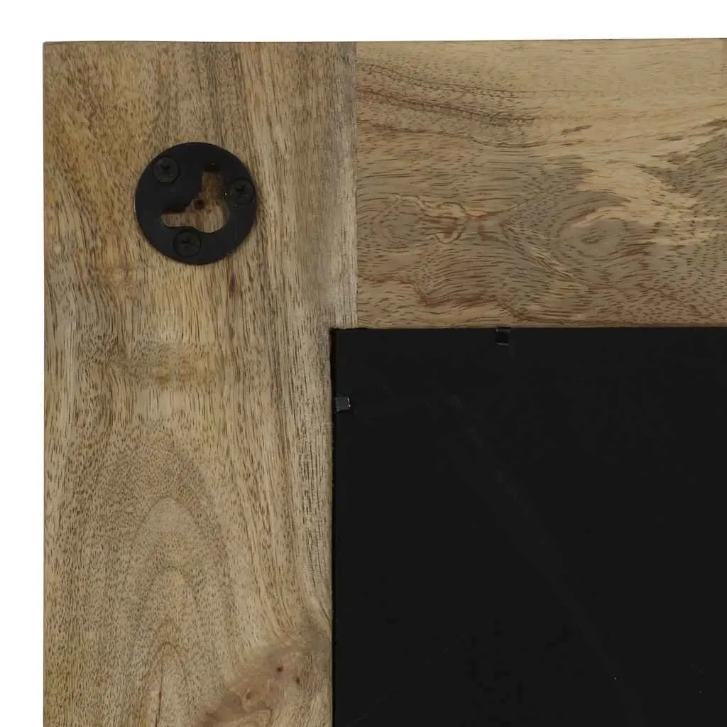Wooden Mirror Solid Mango Wood Frame 50x110 cm Brown