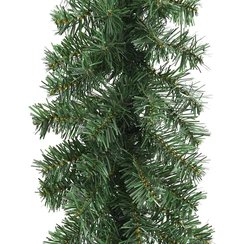Christmas Garland Green PVC 10m Decoration for Banister Ceiling Fireplace Windows