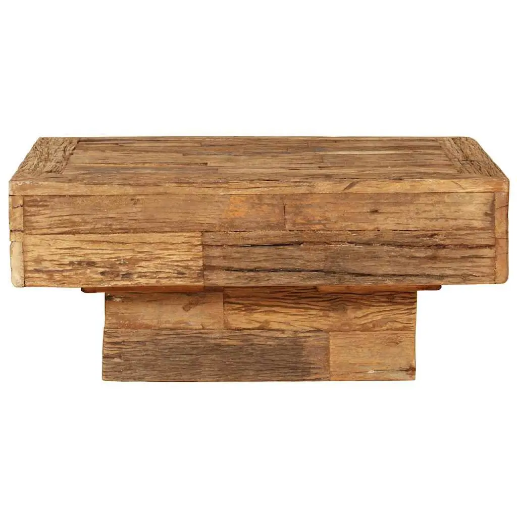 Coffee Table Solid Reclaimed Wood Vintage Retro 70x70x30cm Brown