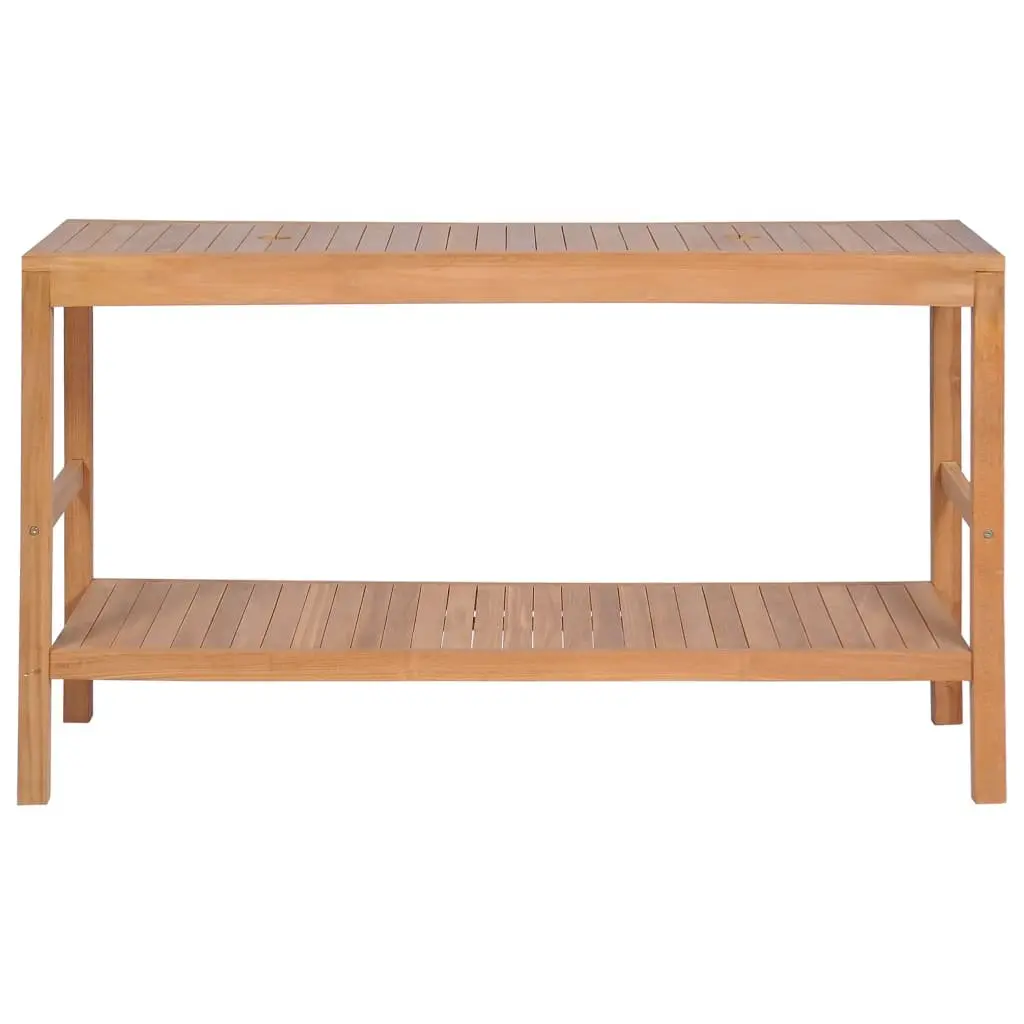 Bathroom Vanity Cabinet Solid Teak 132x45x75cm Brown Storage Furniture