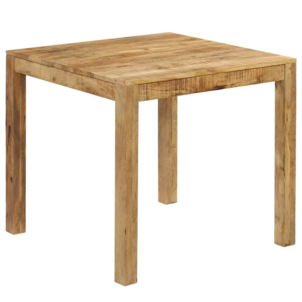 Solid Mango Wood Dining Table Brown Farmhouse Style 82 x 80 x 76 cm