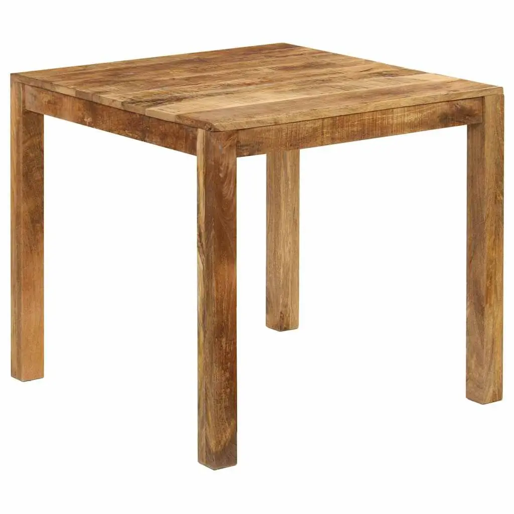 Solid Mango Wood Dining Table Brown Farmhouse Style 82 x 80 x 76 cm