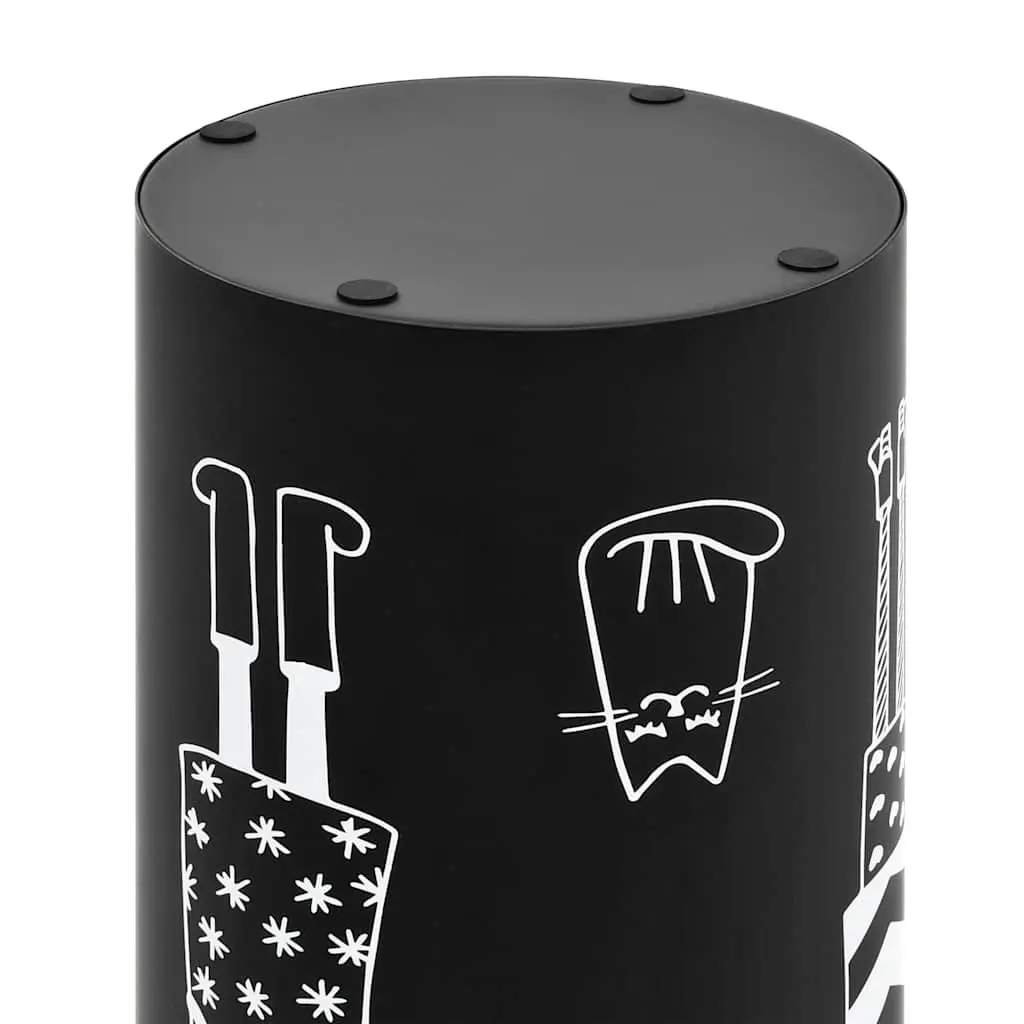Umbrella Stand Modern Steel Black Holder with Drip Tray for Walking Sticks and Trekking Poles