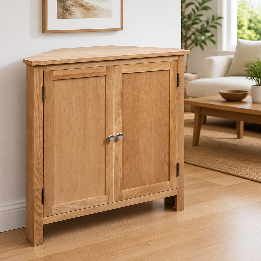 Corner Cabinet 80x33.5x78 cm Brown Wooden Storage Organiser for Hallway Living