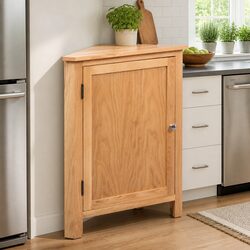 Corner Cabinet 59x45x80 cm Storage Unit Brown Wooden Cupboard Furniture