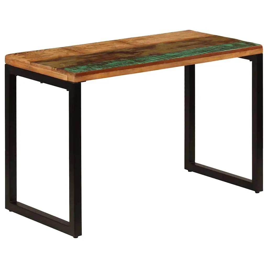 Dining Table Solid Reclaimed Wood Steel Frame 115x55x76 cm Brown