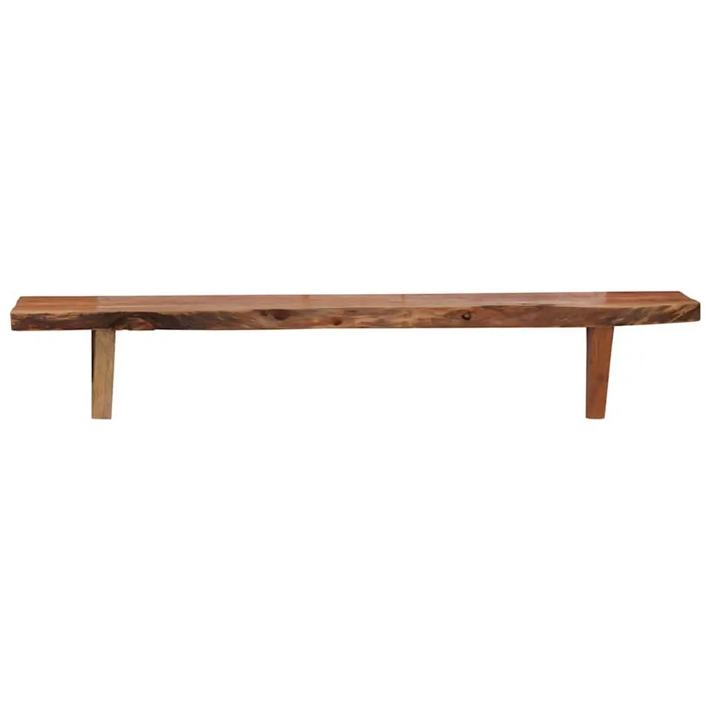 Wall Shelves Solid Acacia Wood Rustic 90x20x18 cm Brown 2 Piece