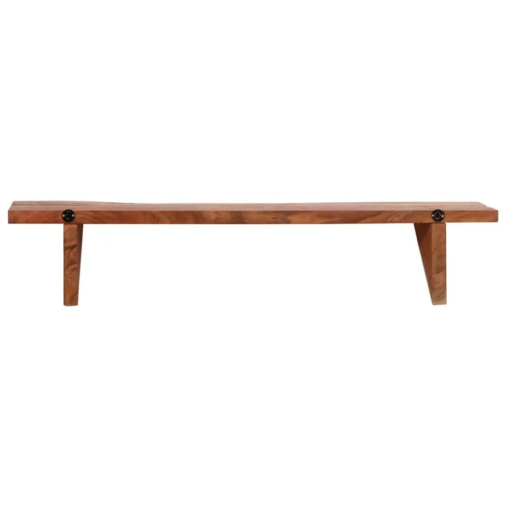 Wall Shelves Solid Acacia Wood Rustic 90x20x18 cm Brown 2 Piece
