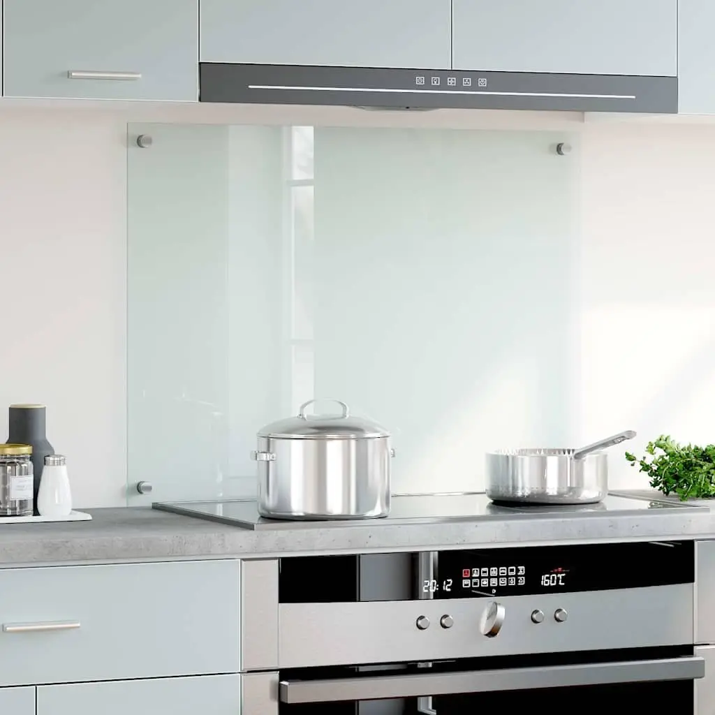 Kitchen Splashback Tempered Glass Transparent 80x60cm Wall Protection