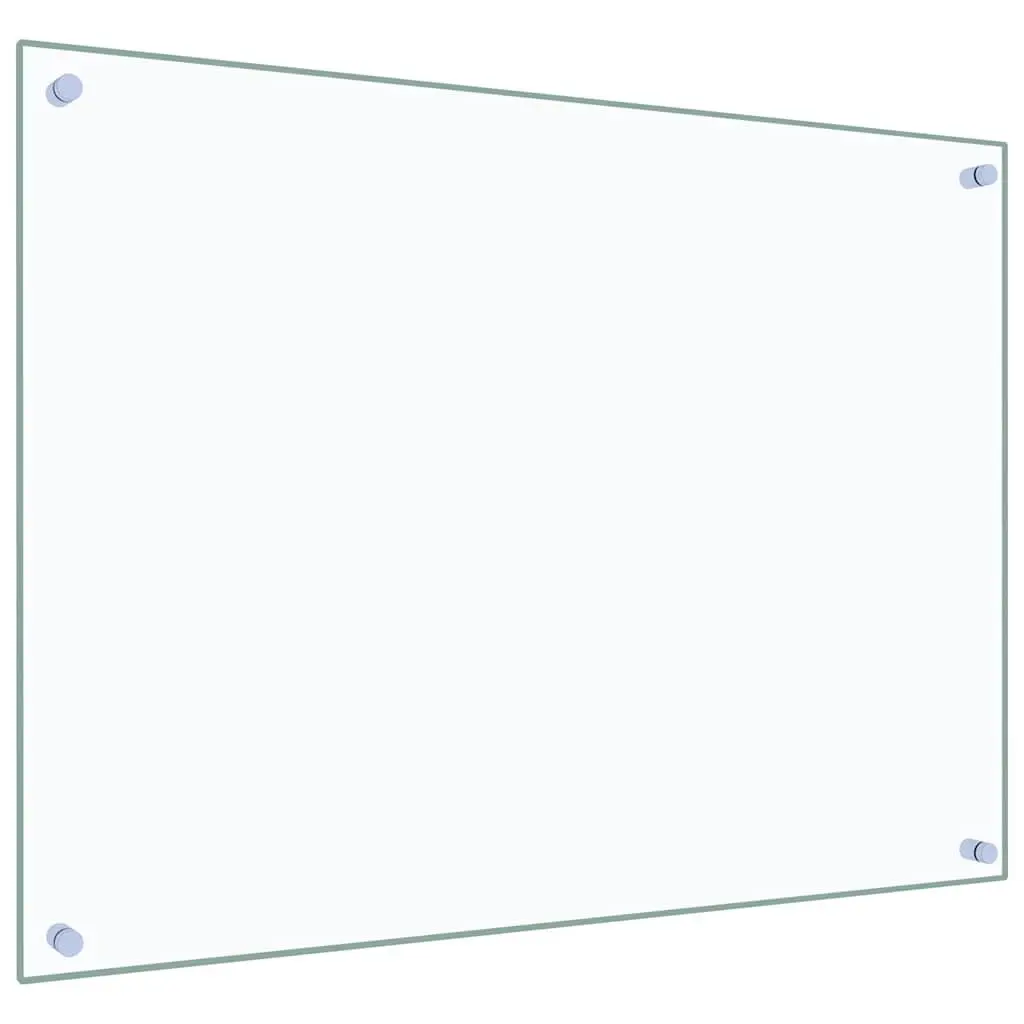 Kitchen Splashback Tempered Glass Transparent 80x60cm Wall Protection