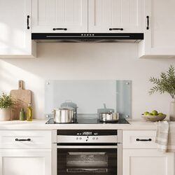 Kitchen Backsplash Splashback Tempered Glass Transparent 90x40cm Heat Resistant