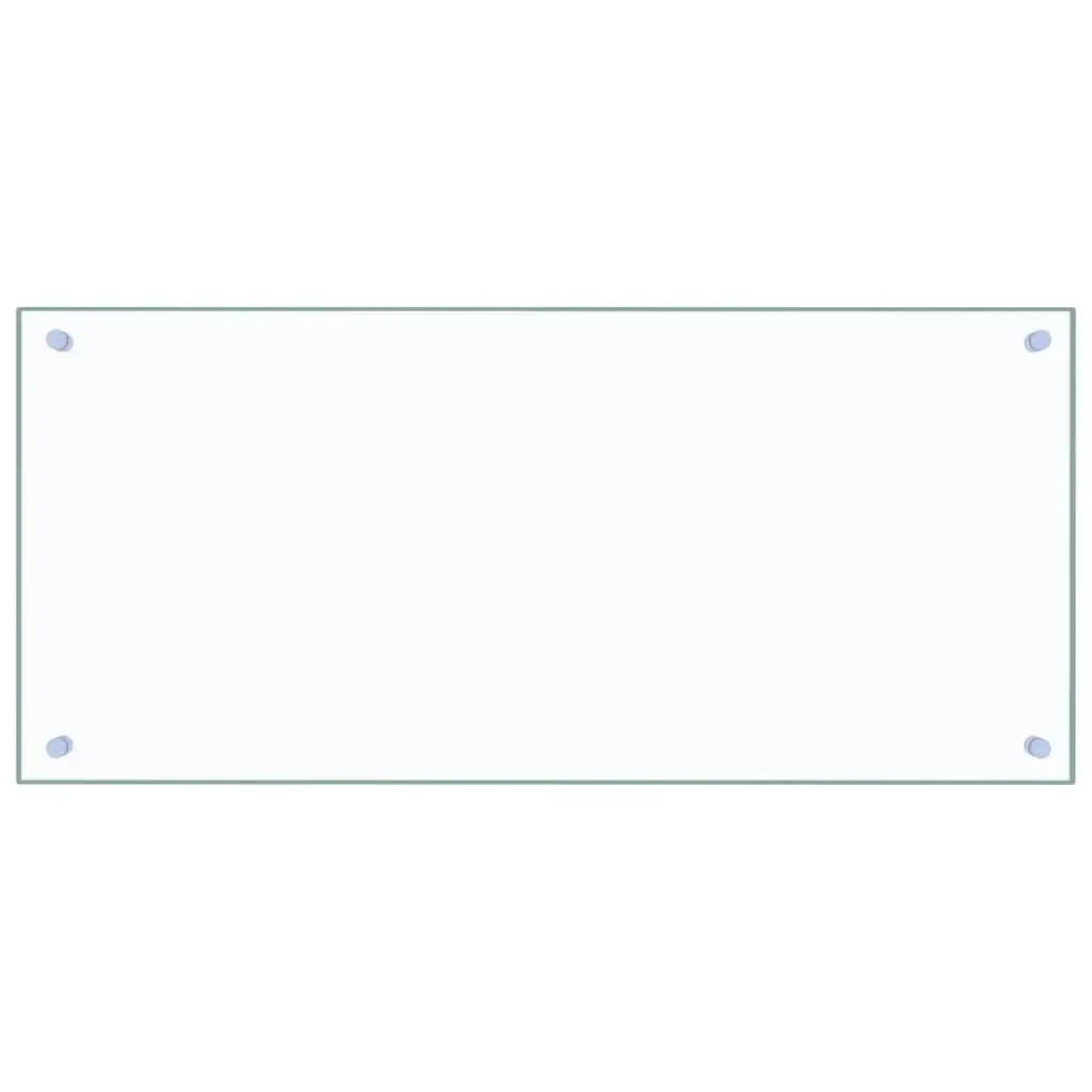 Kitchen Backsplash Tempered Glass Heat Resistant 90x40cm Transparent