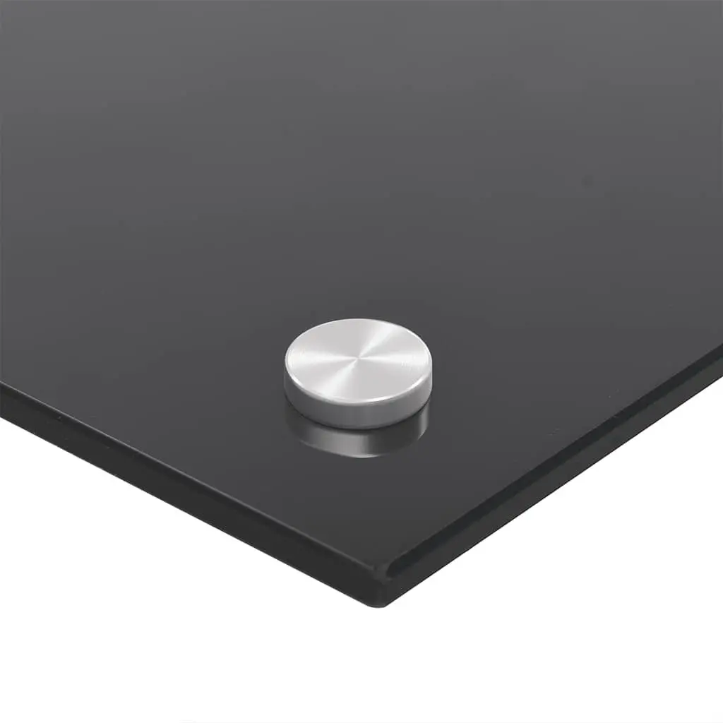 Kitchen Backsplash Tempered Glass Splash Guard Heat Resistant 70x50 cm Black