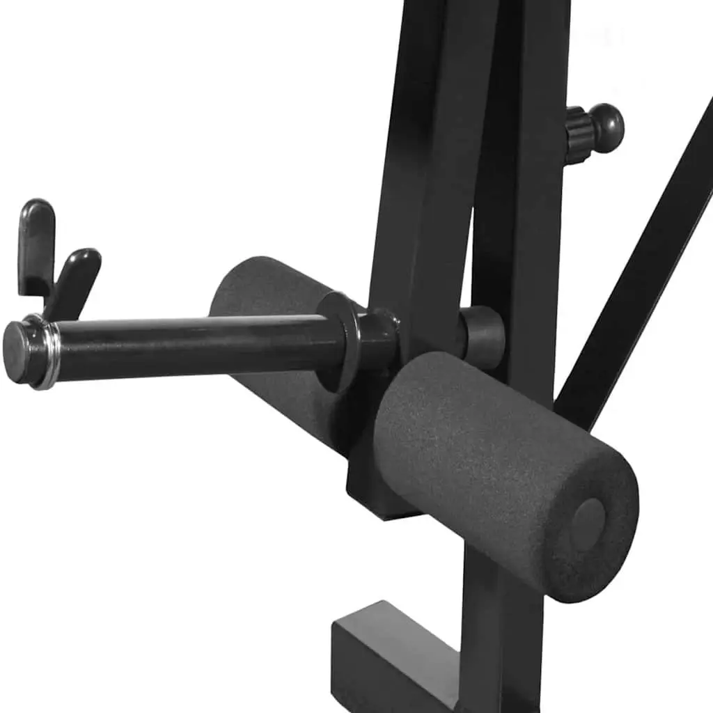 Folding Weight Bench with Dumbbell Barbell Set Home Gym Equipment White