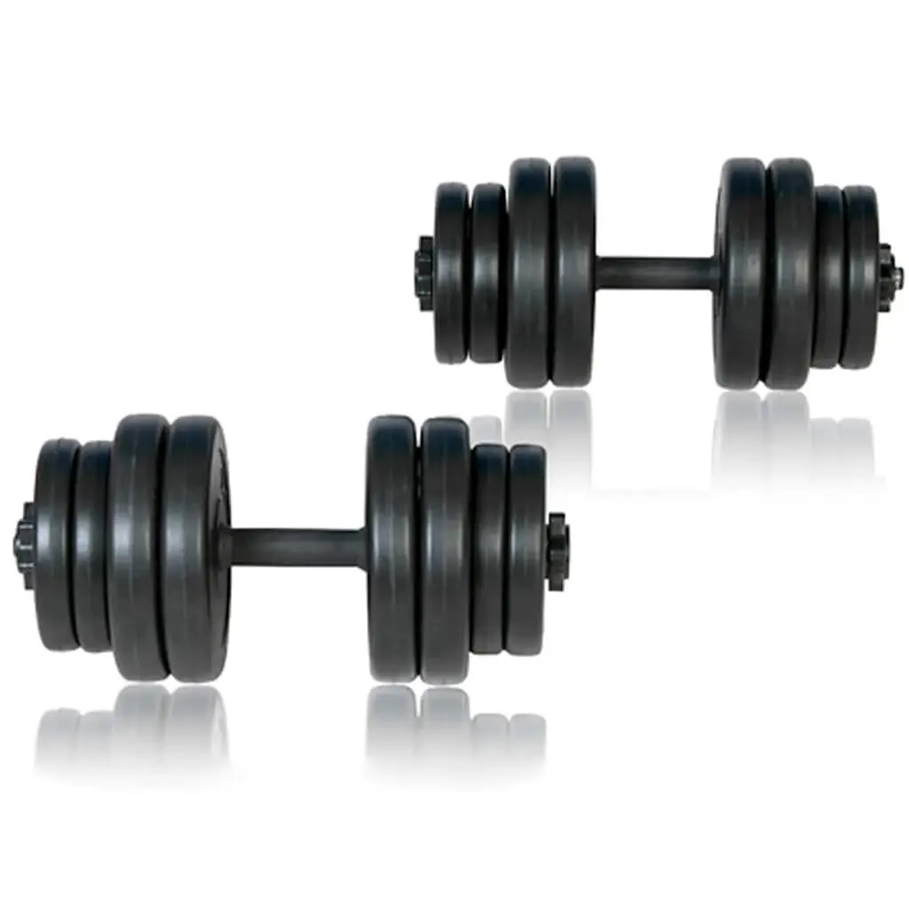 Folding Weight Bench with Dumbbell Barbell Set Home Gym Equipment White