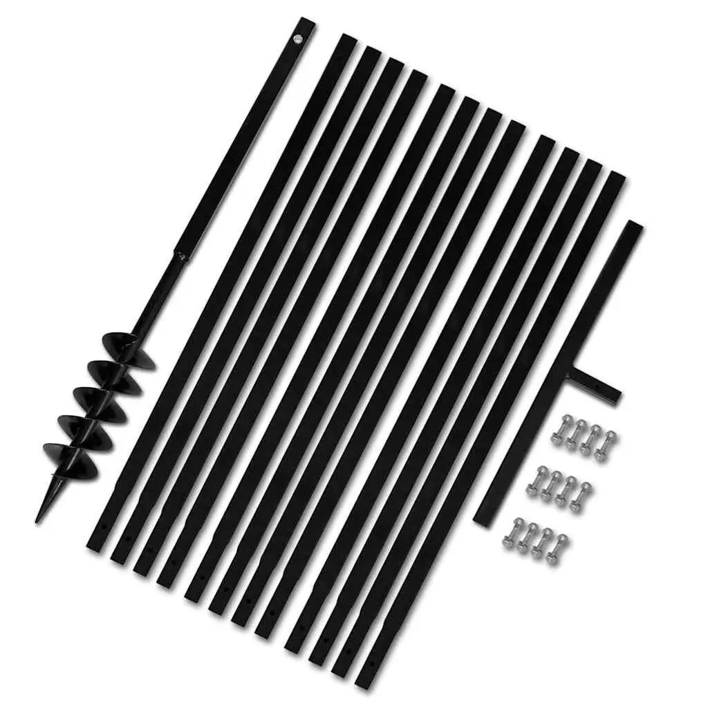 Ground Drill Auger 100mm with Handle Extension Tubes 13m Steel for Soil Aeration