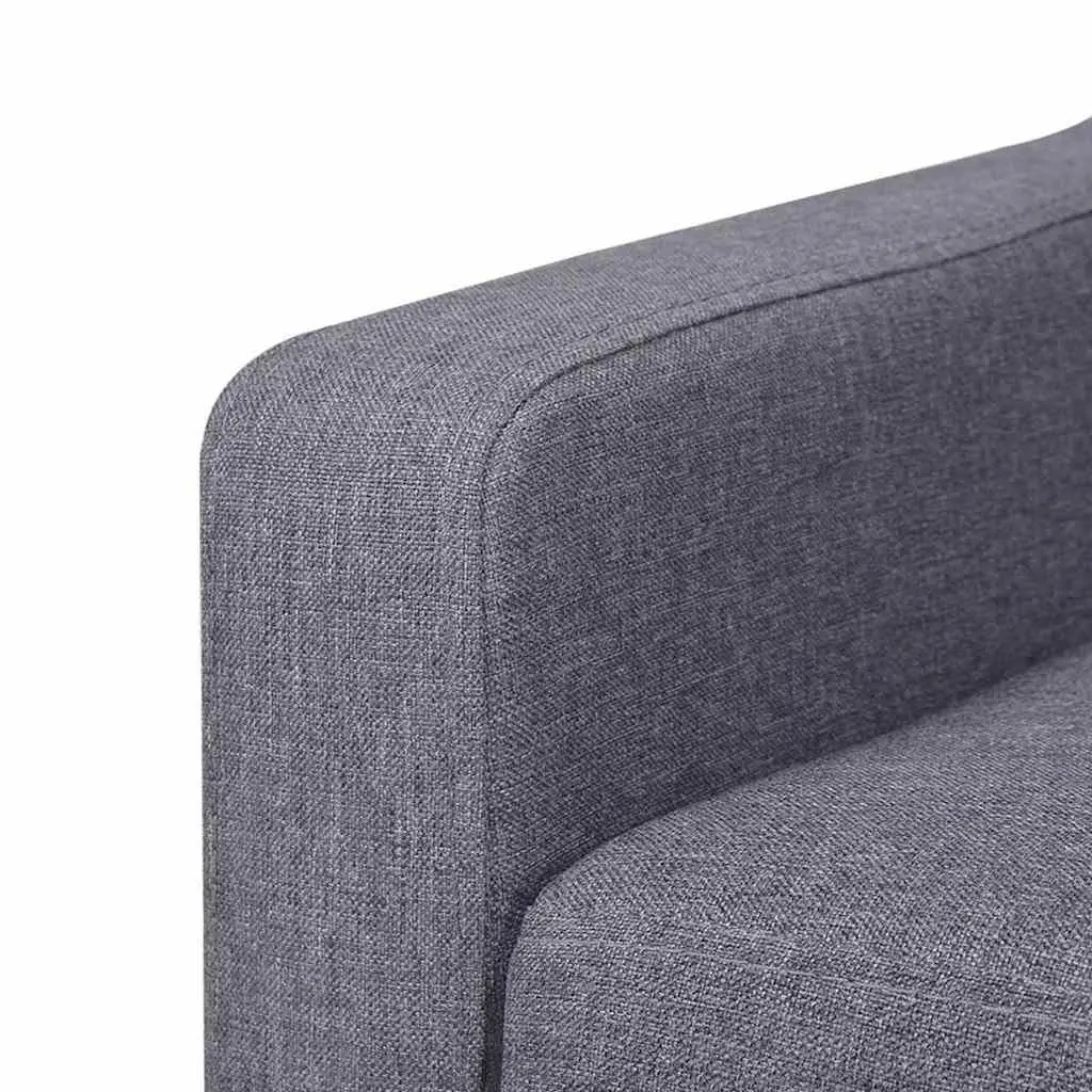 2 Piece Fabric Sofa Set Grey Comfortable Lounge Seating 2-Seater 3-Seater Suite