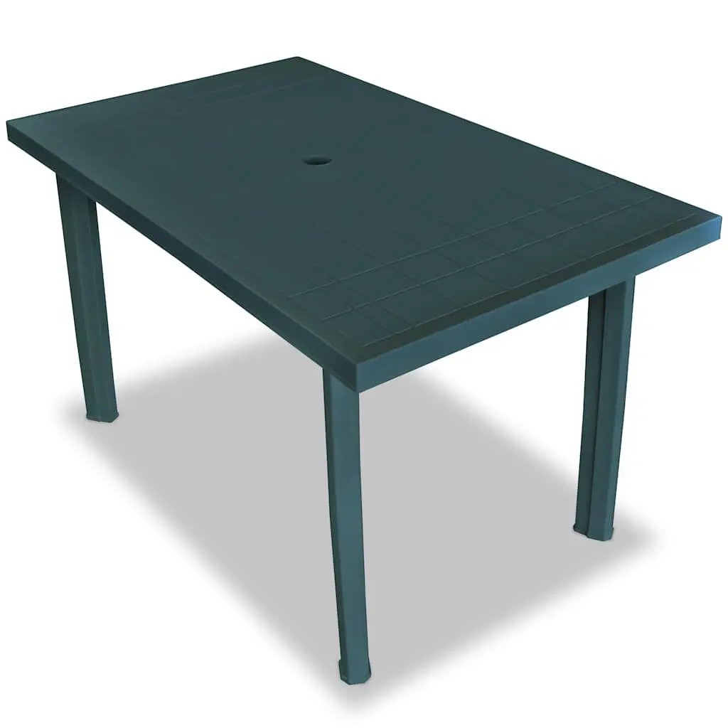 Outdoor Dining Set Weather-resistant 7 Piece Folding Chairs Garden Table Green