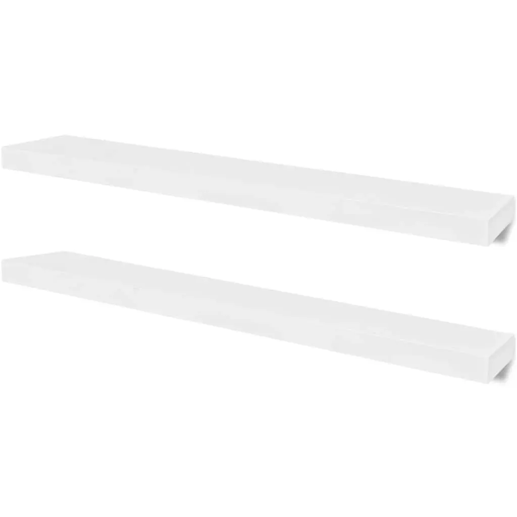 Wall Shelves Set 4 pcs White 100cm Floating Display Hanging Storage Shelving