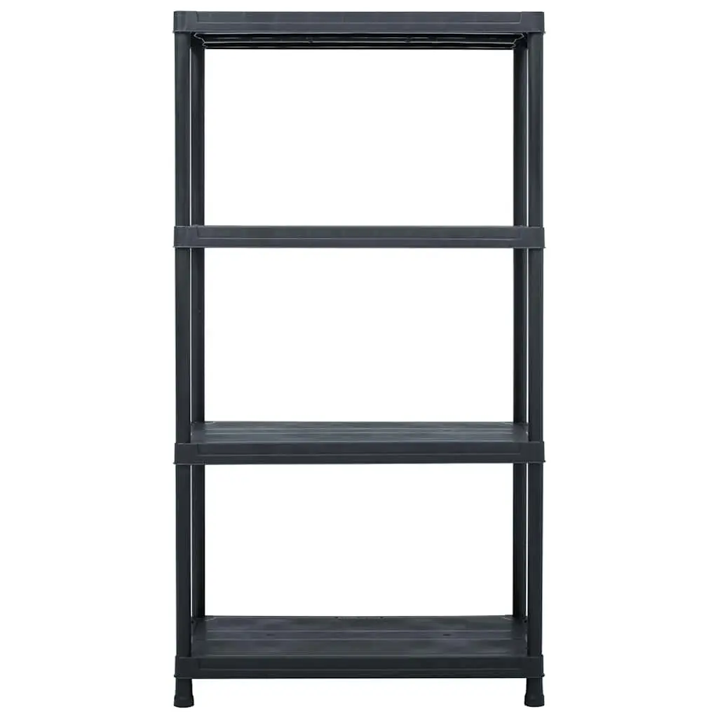 Storage Shelf Rack Plastic 60x30x138cm Black Industrial Shelving Unit
