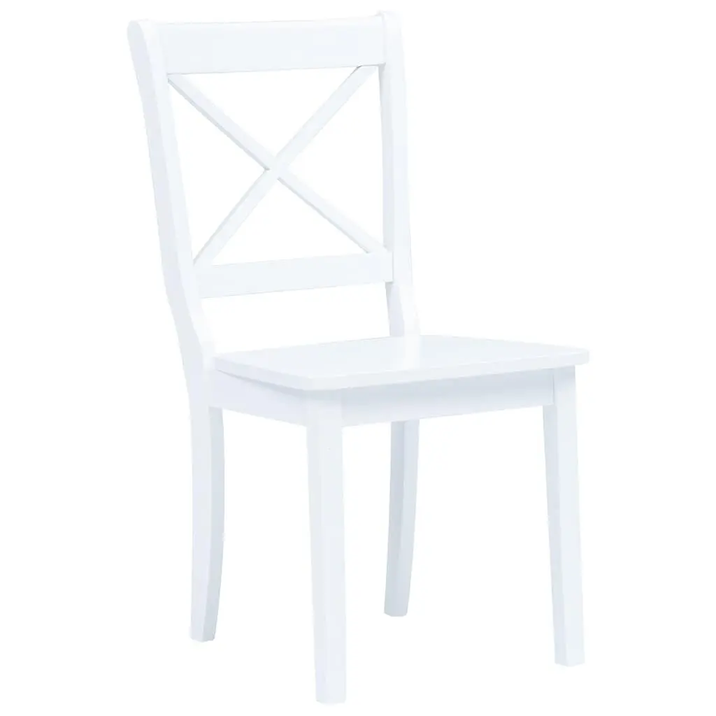 5 Piece Dining Set White Wooden Table and Chairs Kitchen Furniture Room Dinner