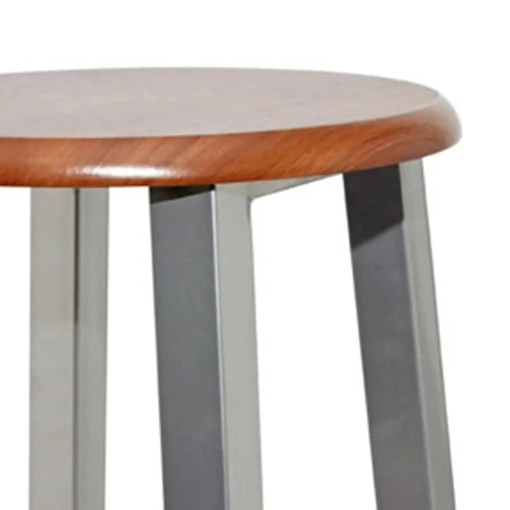 Bar Stools Set of 4 Brown Seat Modern Design Footrest Kitchen Counter Height