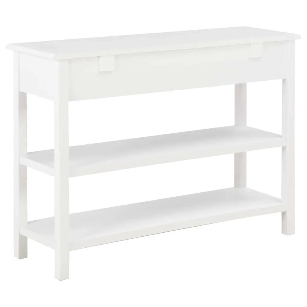 Sideboard White Storage Cabinet 2 Drawers 2 Shelves Home Furniture