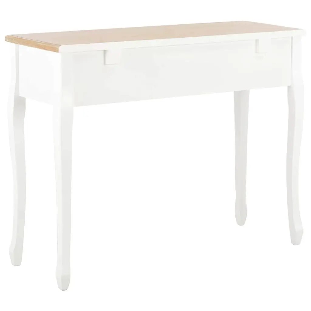 Console Table Three Drawers Compact White