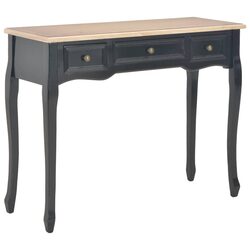 Console Dressing Table with 3 Drawers Black Accent End Table