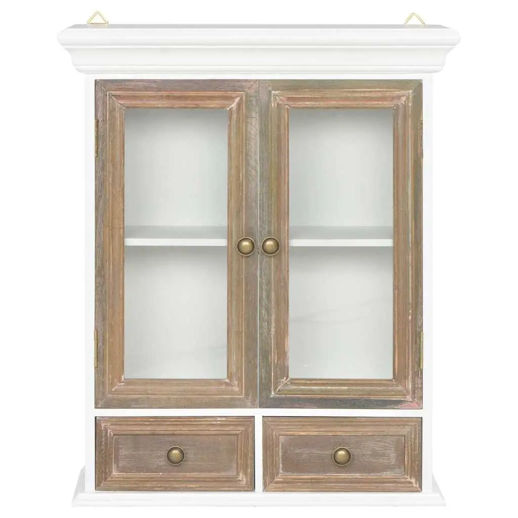 Wall Cabinet White 49x22x59cm Storage Cupboard for Kitchen Bathroom Living Room