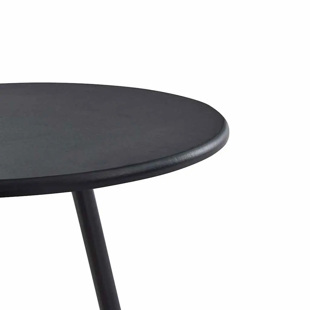 Bar Table Black MDF Top Steel Legs High Top Bistro Counter Furniture