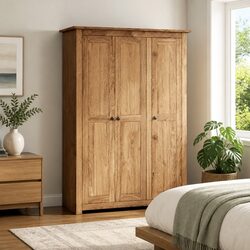 3-Door Wardrobe 118x50x171.5 cm Storage Cabinet Cupboard Bedroom Furniture Brown