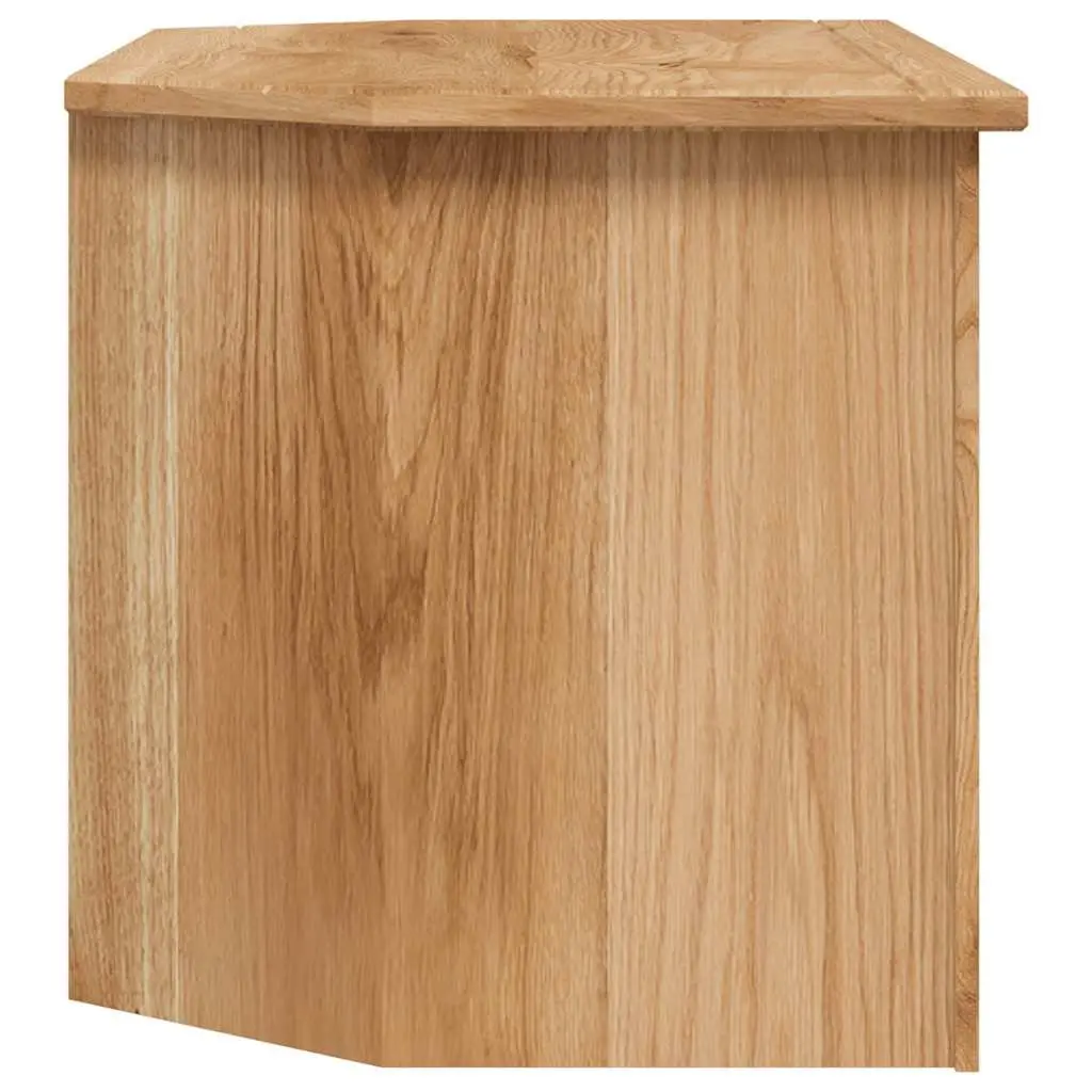 Corner TV Cabinet Solid Pinewood Storage Unit 93x49x49cm Brown