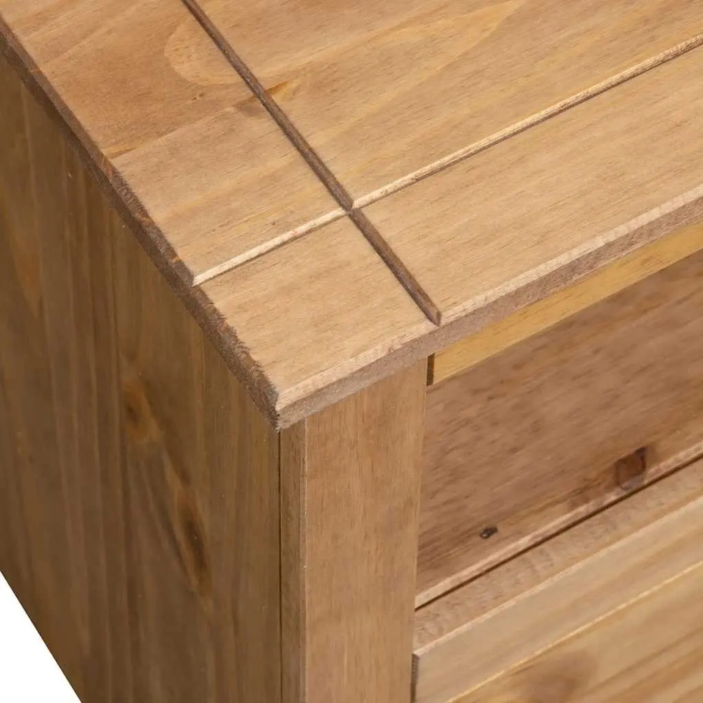 Corner TV Cabinet Solid Pinewood Storage Unit 93x49x49cm Brown