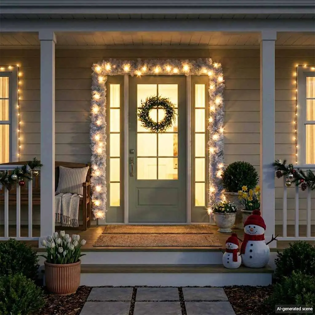 Christmas Garland LED Lights 10m White Indoor Outdoor Decoration