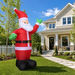 Inflatable Santa Claus Christmas Decoration 600cm XXL Outdoor LED Waving Display