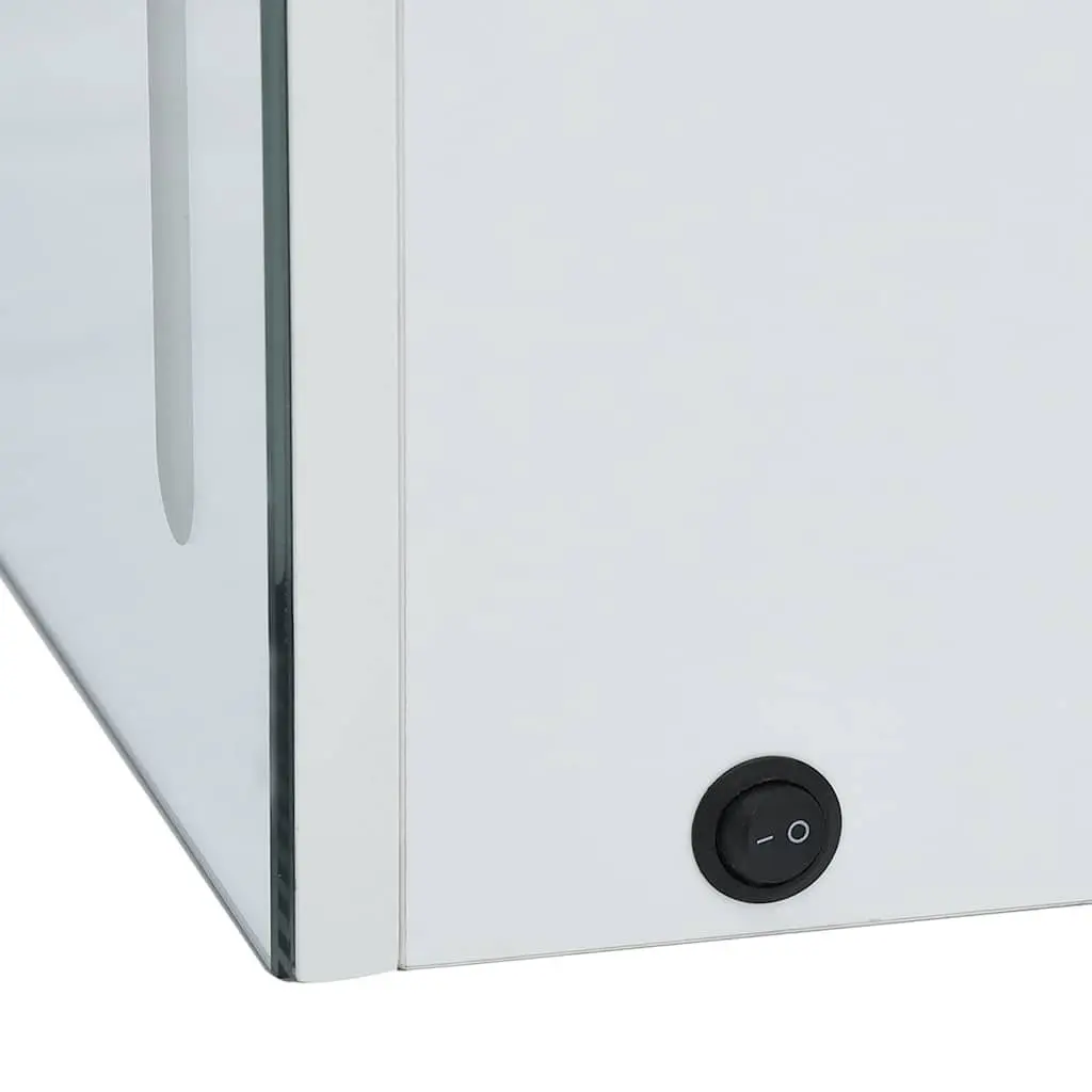 LED Bathroom Mirror Cabinet Wall Mounted 60x14x62cm White Storage