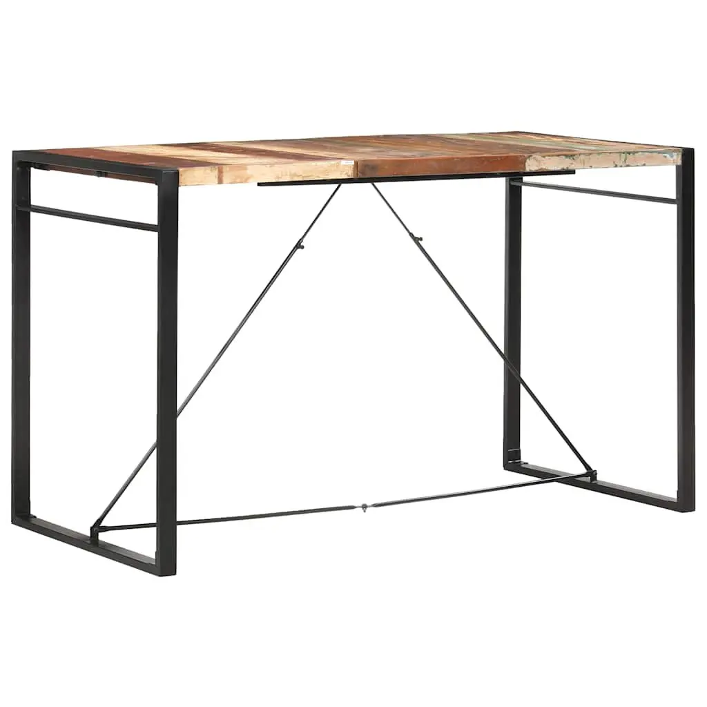 Bar Table Solid Reclaimed Wood 180x90x110 cm Industrial Brown