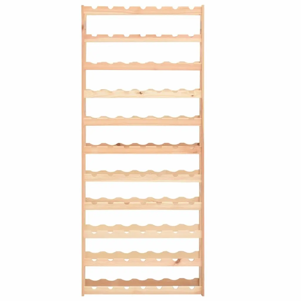 Wine Rack Solid Wood Storage Display Cabinet 77 Bottle Capacity Beige