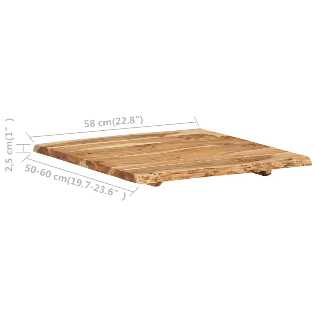 Solid Acacia Wood Table Top Live Edge Brown Kitchen Desk Coffee Table