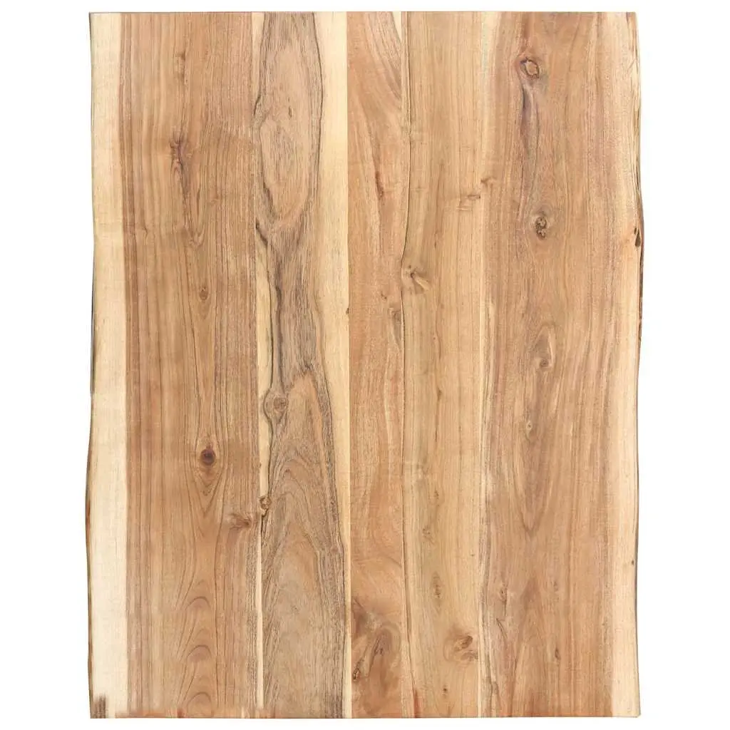 Table Top Solid Acacia Wood Live Edge Brown 80x50-60x3.8 cm Kitchen Desk