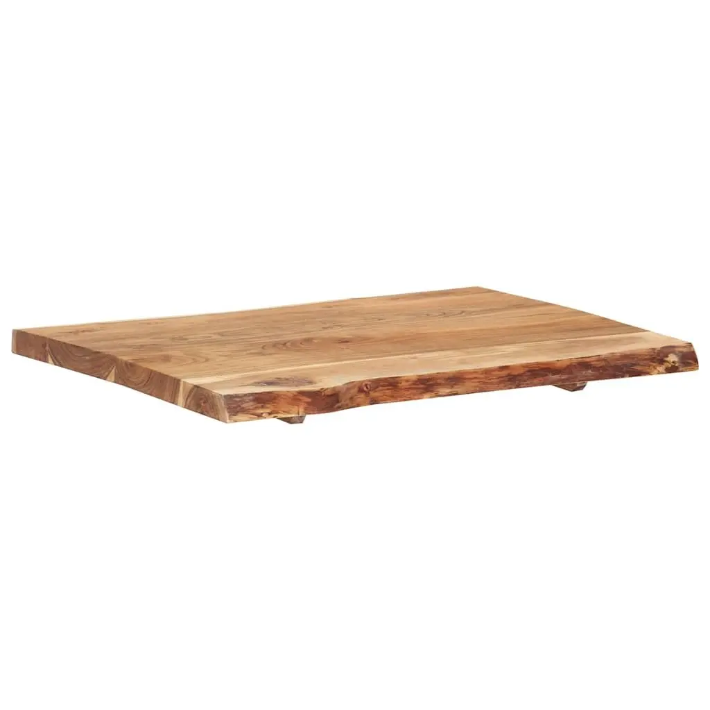 Table Top Solid Acacia Wood Live Edge Brown 80x50-60x3.8 cm Kitchen Desk