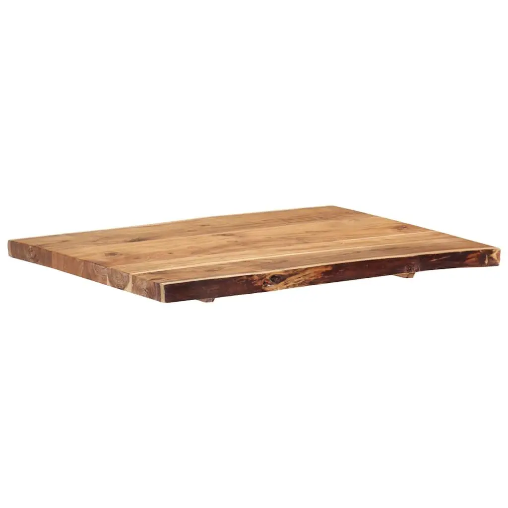 Table Top Solid Acacia Wood Live Edge Brown 80x50-60x3.8 cm Kitchen Desk