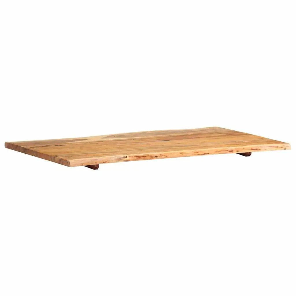 Solid Acacia Wood Table Top Live Edge Brown Kitchen Desk Coffee 100x50-60x2.5cm
