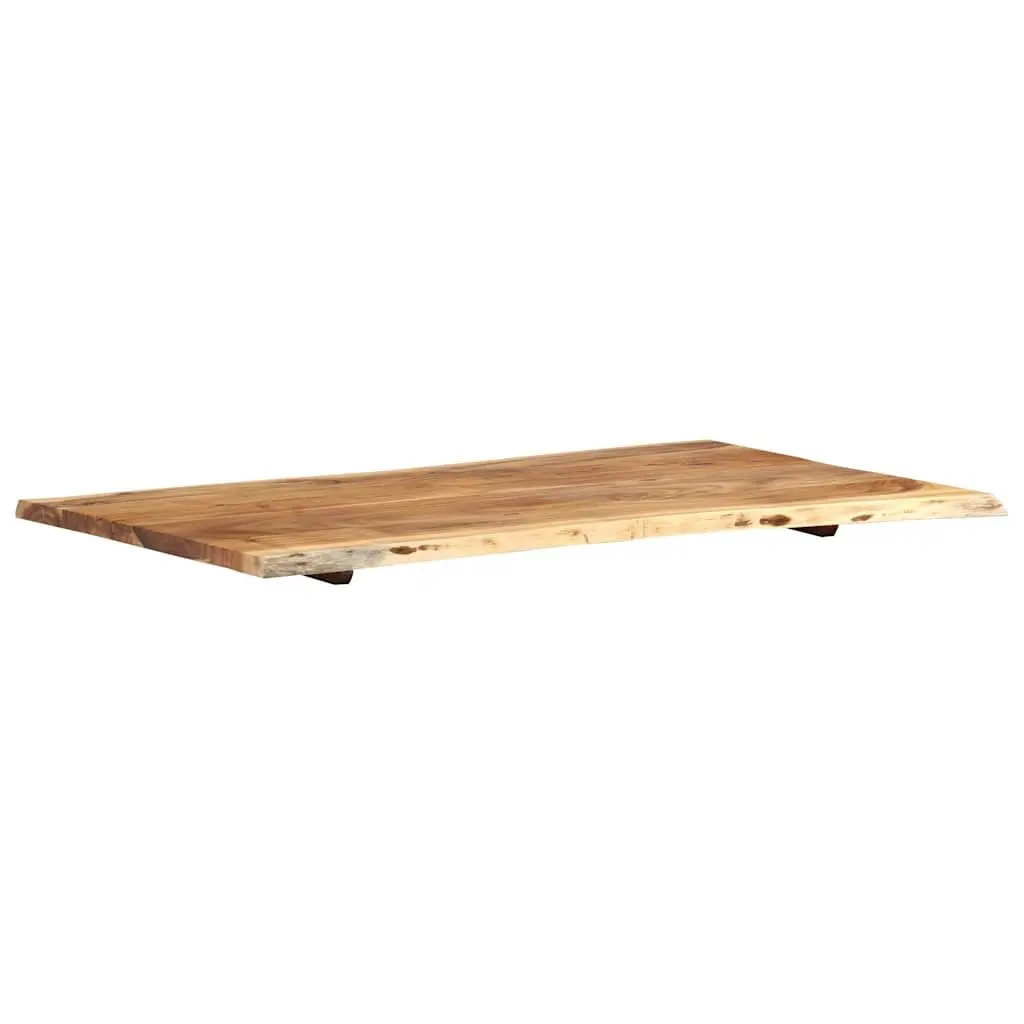 Solid Acacia Wood Table Top Live Edge Brown Kitchen Desk Coffee 100x50-60x2.5cm